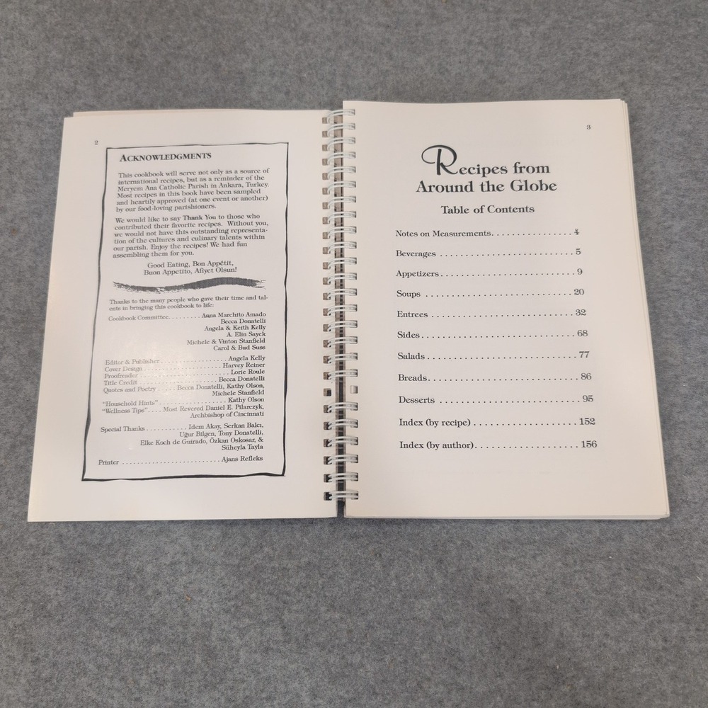 Recipes from Around the Globe Meryem Ana Catholic Church Ankara Turkey 1997 Book - Picture 3 of 3